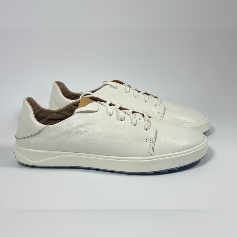 Olukai Wailea White Leather Spikeless Golf Sneaker Women’s 11 Waterproof Unwworn - Picture 3 of 11